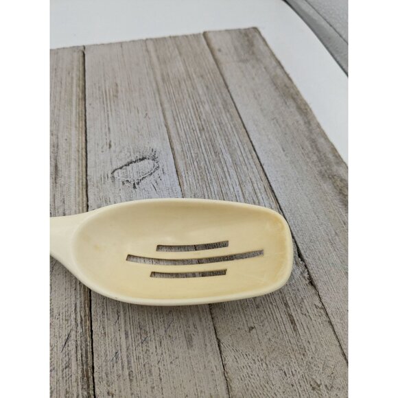 Vintage Foley #4 Almond Nylon Plastic Slotted Spoon 11" - Picture 2 of 6